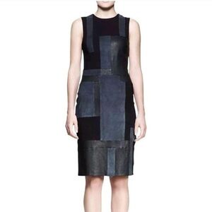 A.L.C. Leather Suede Sheath Dress